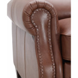 Marick 67" Leather Roll Arm Loveseat