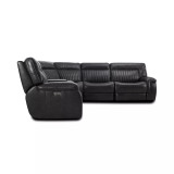 Thaniel 6-Pc. Leather Sectional with 2 Power Recliners and 1 USB Console