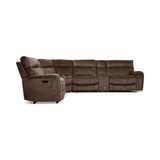 Hutchenson 6-Pc. Fabric Sectional with 3 Power Recliners, Power Headrests and 2 Consoles with USB