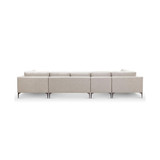 Evella 4 Piece Fabric Double Chaise Sectional