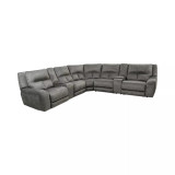 Terrine 7-Pc. Fabric Sectional with 2 Power Motion Recliners and 2 USB Consoles
