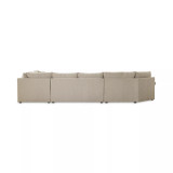 Wrenley 170" 3-Pc. Fabric Sectional Full Sleeper Cuddler Chaise Sofa
