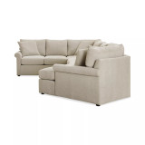 Wrenley 170" 3-Pc. Fabric Sectional Full Sleeper Cuddler Chaise Sofa