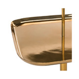 Artemis Square Brass Top Side Table