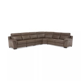 Julius 150" II 6-Pc. Leather Sectional Sofa With 2 Power Recliners, Power Headrests & USB Power Outlet