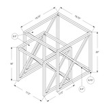 Tempered Glass 2 Pcs Set Nesting Table in Gold