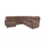 Hutchenson 5-Pc. Fabric Chaise Sectional with 2 Power Recliners