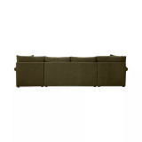 Wrenley 134" 3-Pc. Fabric Sectional Chaise Sleeper Sofa