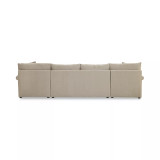 Wrenley 134" 3-Pc. Fabric Sectional Chaise Sleeper Sofa