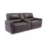 Danvors 3Pc Leather Sectional with 2 Power Recliners and Headrests