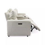 Danvors 3Pc Leather Sectional with 2 Power Recliners and Headrests