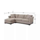 Elliot II 107" Fabric 2-Pc. Chaise Sleeper Sectional Sofa