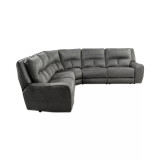 Terrine 5-Pc. Fabric Sectional with 3 Power Motion Recliners