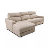 Gabrine 3-Pc. Leather Sectional with 2 Power Headrests & Chaise