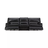 Binardo 118" 3 Pc Zero Gravity Leather Sectional with 2 Power Recliners