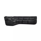 Thaniel 6-Pc. Leather Sectional with 3 Power Recliners and 1 USB Console