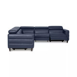 Silvanah 5-Pc. "L" Leather Sectional with 3 Power Recliners