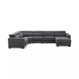 Nevio 124" 5-Pc. Fabric Sectional Sofa with Chaise