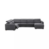 Nevio 124" 5-Pc. Fabric Sectional Sofa with Chaise