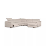 Nevio 124" 5-Pc. Fabric Sectional Sofa with Chaise