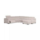 Nevio 124" 5-Pc. Fabric Sectional Sofa with Chaise