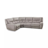 Terrine 4-Pc. Fabric Sectional with 2 Power Motion Recliners