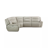 Lenardo 6-Pc. Leather Sectional with 3 Power Recliners and Console