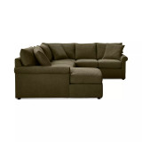 Wrenley 138" 3-Pc. Fabric Sectional Chaise Sofa