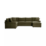 Wrenley 138" 3-Pc. Fabric Sectional Chaise Sofa