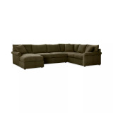 Wrenley 138" 3-Pc. Fabric Sectional Chaise Sofa