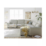 Julius II 5-Pc. Leather Sectional Sofa With 3 Power Recliners, Power Headrests & USB Power Outlet