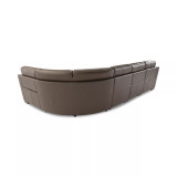 Julius II 5-Pc. Leather Sectional Sofa With 3 Power Recliners, Power Headrests & USB Power Outlet