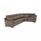 Julius II 5-Pc. Leather Sectional Sofa With 3 Power Recliners, Power Headrests & USB Power Outlet