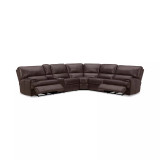 Binardo 136" 6 Pc Zero Gravity Leather Sectional with 2 Power Recliners and 1 Console