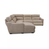 Gabrine 5-Pc. Leather Sectional with 2 Power Headrests and Chaise