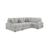 Mae Sectional Sofa with Power and USB Ports