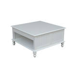 Cottage Collection Square Coffee Table with Drawer