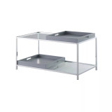Palm Beach Coffee Table with Shelf and Removable Trays
