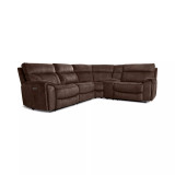 Hutchenson 5-Pc. Fabric Sectional with 2 Power Recliners, Power Headrests and Console