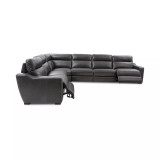 Gabrine 6-Pc. Leather Sectional with 2 Power Headrests