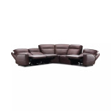 Dextan Leather 5-Pc. Sectional with 3 Power Recliners