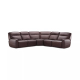 Dextan Leather 5-Pc. Sectional with 3 Power Recliners