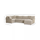 Wrenley 138" 4-Pc. Fabric Modular Chaise Sleeper Sectional Sofa