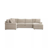 Wrenley 138" 4-Pc. Fabric Modular Chaise Sleeper Sectional Sofa