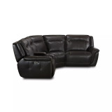 Lenardo 5-Pc. Leather Sectional with 2 Power Motion Recliners and Console