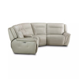 Lenardo 5-Pc. Leather Sectional with 2 Power Motion Recliners and Console