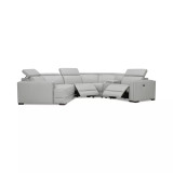 Jenneth 5-Pc. Leather Sofa with 2 Power Motion Recliners and Cuddler