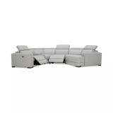 Jenneth 5-Pc. Leather Sofa with 2 Power Motion Recliners and Cuddler