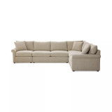 Wrenley 137" 5-Pc. Fabric L-Shape Modular Sectional Sofa