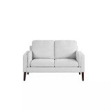35" Wood, Steel, Foam and Polyester Nate with Power and USB Ports Loveseat